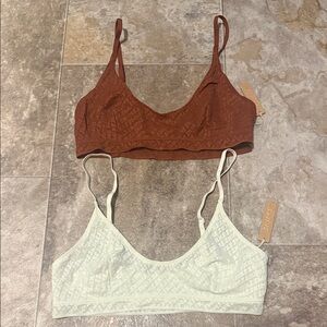 2 Skims Mesh Triangle Bralettes